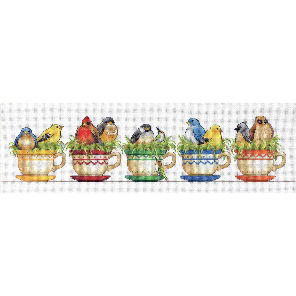 (image for) Teacup Birds Counted Cross Stitch Kit